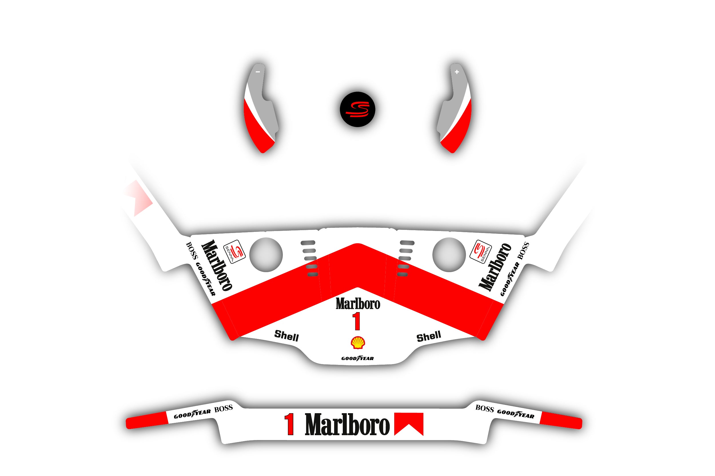 "Marlboro Ayrton Senna" Sticker kit Logitech G29/G920/G923/G27/G25 "Marlboro Ayrton Senna" Sticker kit Logitech G29/G920/G923/G27/G25