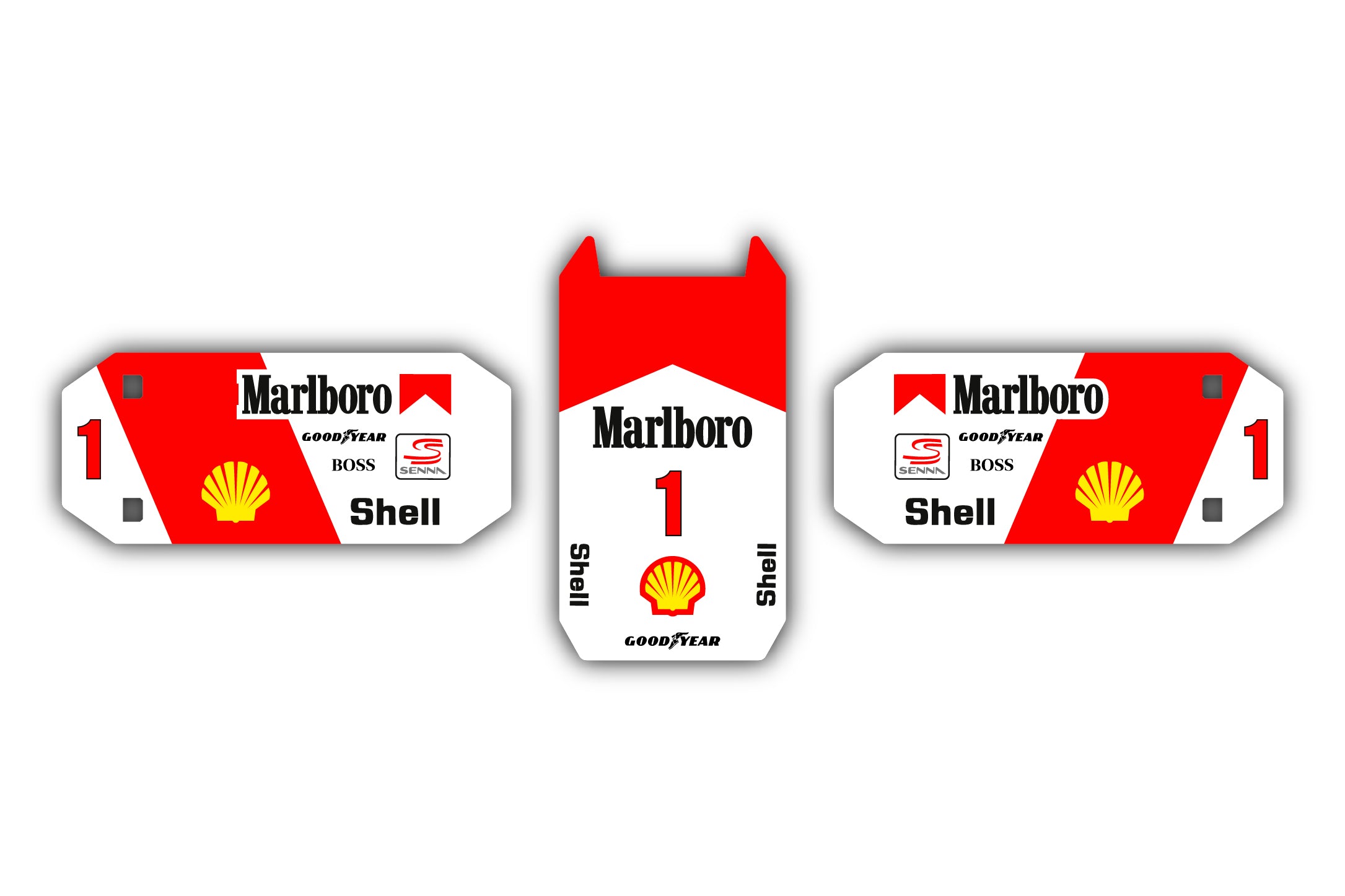 "Marlboro Ayrton Senna" Sticker kit Fanatec Base DD1/DD2