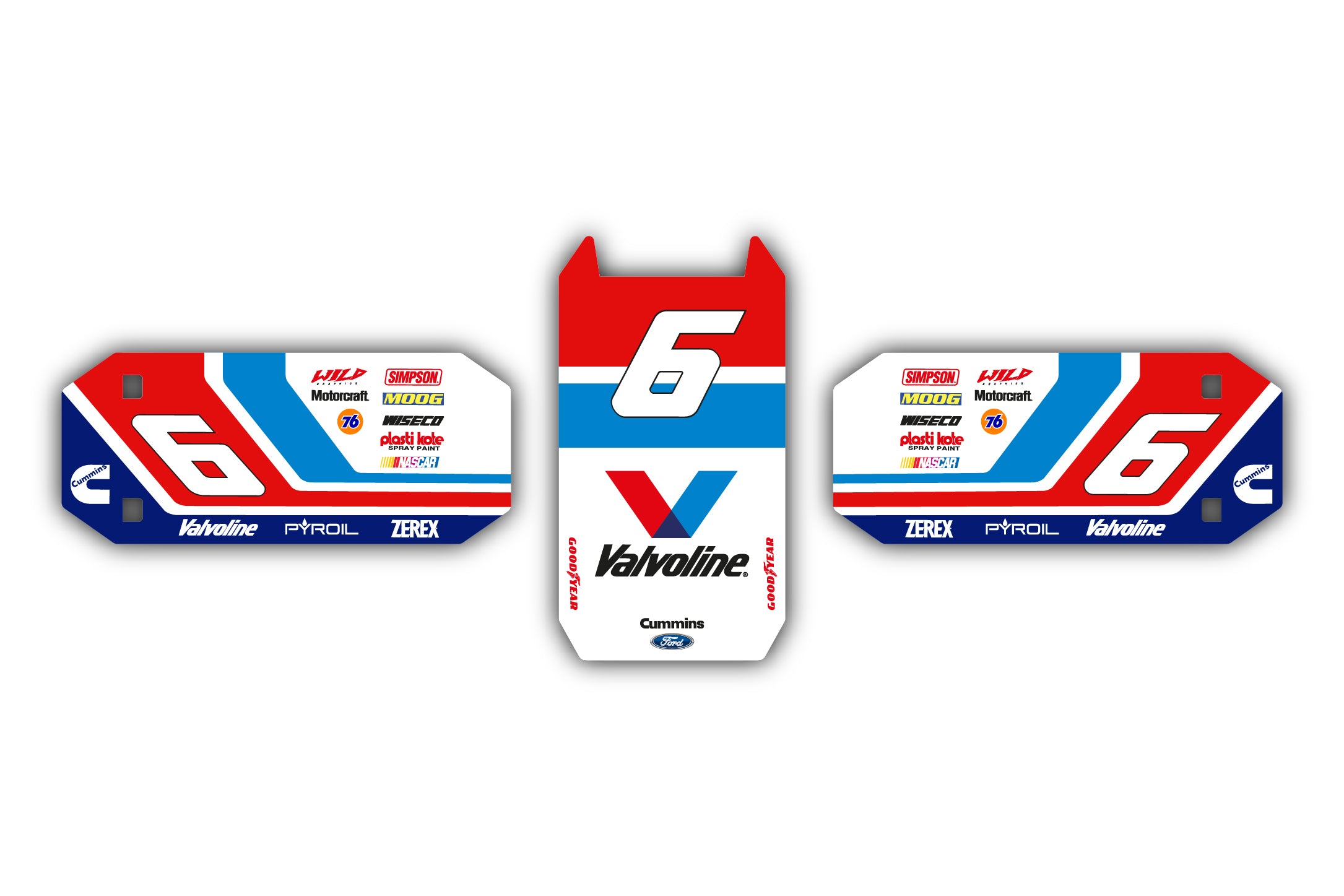 "Mark Martin Valvoline" Sticker kit Fanatec Base DD1/DD2